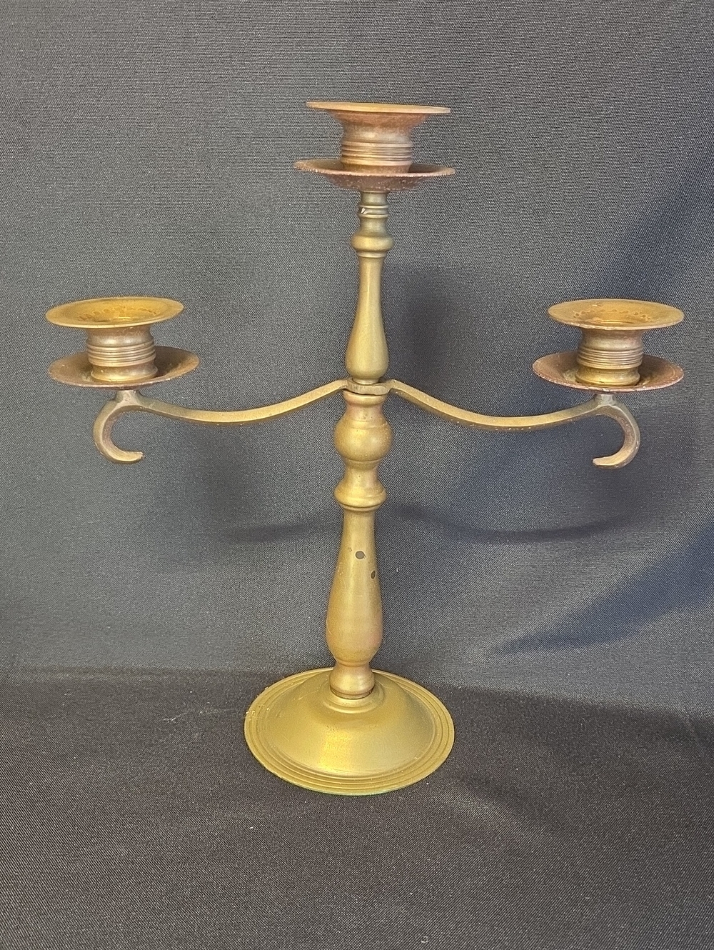 Brass  3-Arm Candelabra Candlestick Holder